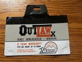 22 Designs 701233681942 Outlaw X Ntn Ski Brakes 95mm