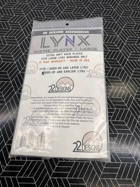 22 Designs 701233682048 - Lynx Softie Plates Large For 2021-2022 And Earlier Ski Bindings
