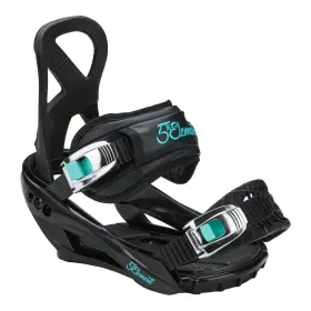 002-002-2-s 5th Element Layla Womens Snowboard Bindings Black/teal Large/x-large My25