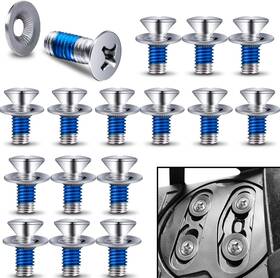 Adnee 445023873874 64pcs Snowboard Binding Screw Set - Snowboarding Mounting Screws