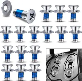 Adnee 744759704030 64pcs Snowboard Binding Screw Set - Snowboarding Mounting Screws