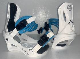 Altitude Boardwerx 710928667369 Womens Rider Snowboard Bindings 4x4 Burton 3d And Est White/lt Blue S/m