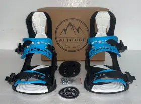 Alt-03blxl Altitude Boardwerx Mens Rider Snowboard Bindings 4x4 Burton 3d Est Black/blue L/xl