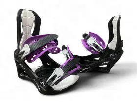Alt-03puxl Altitude Boardwerx Mens Rider Snowboard Bindings 4x4 Burton 3d Est Black/purple L/xl