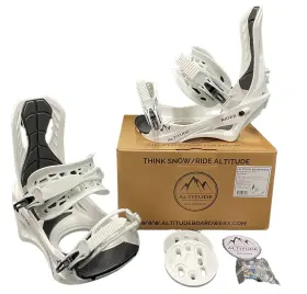 Alt-03sm Altitude Boardwerx Mens Inch Rider 4x4 Burton Snowboard Bindings White L/xl 9-13