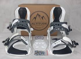 Altitude Boardwerx Alt-04gysm Mens Rider 4x4 Burton 3d Est Snowboard Bindings White/grey S/m 6-8.5