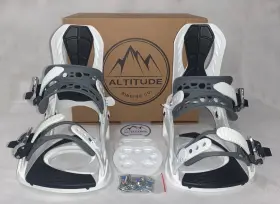 Alt-04gysm Altitude Boardwerx Mens Rider 4x4 Burton 3d Est Snowboard Bindings White/grey S/m 6-8.5