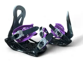 Alt-08pujr Altitude Boardwerx Kids Inch Jr Ripper Snowboard Bindings 4x4 3d Est Sizes 3-6 Black/purple