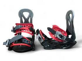 Alt-08rdjr Altitude Boardwerx Jr Kids Inch Ripper Snowboard Bindings Sizes 3-6 Black/red