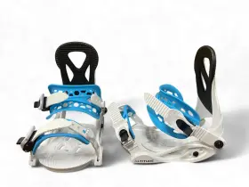 Alt-09bljr Altitude Boardwerx Jr Kids Inch Ripper Snowboard Bindings Sizes 3-6 White/blue