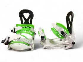 Alt-09grjr Altitude Boardwerx Jr Kids Inch Ripper Snowboard Bindings Sizes 3-6 White/green