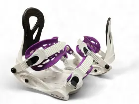 Alt-09pujr Altitude Boardwerx Inch Jr Ripper Snowboard Bindings 4x4 3d Est Sizes 3-6 White/purple