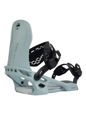 125940102 Arbor Acacia Snowboard Bindings - Womens 2025 M/l / Eucalyptus Black