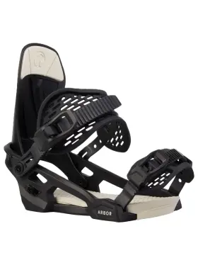 125940301 Arbor Acacia Womens Snowboard Bindings Black/marshmallow Small My26