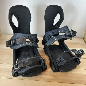 5254 Arbor Men S Cypress Snowboard Bindings Used Size M/l Black #5254