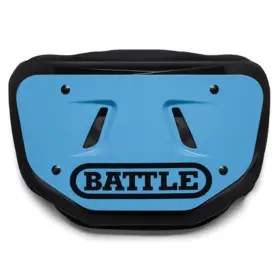 Battle Sports 840386310375 Adult Inch Logo Football Backplate - Columbia Blue/black