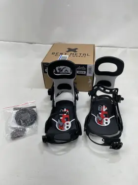 23bn002 Bent Metal Snowboard Bindings White Medium Us M 8-11