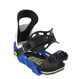 24bn001-blwht-xs Bent Metal Bmx Kids Snowboard Bindings Blue/white X-small My25