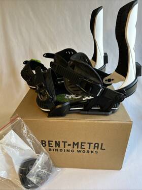 Bent Metal 841049108391 Snowboard Bindings Transfer Medium Black / White 2023
