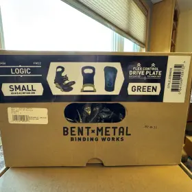 Bent Metal 841049109732 Inch Logic Snowboarding Bindings Small Green New