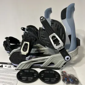 Bent Metal 841049150741 Snowboard Bindings Logic Mens Large Grey