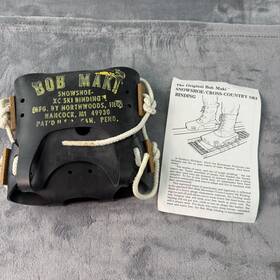 Bob Maki W266 Vtg New Snowshoe Cross Country Ski Bindings Large Mens 6-13 Boots