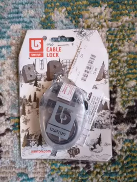 Burton 009519751299 Snowboard Theft Prevention Cable Lock Translucent Black