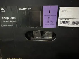 Burton 010510429988 Womens Step On Snowboard Bindings Large Us 9-11 Black Nib
