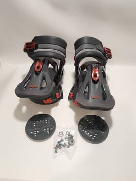 Burton 09021617 Custom Snowboard Bindings Size Medium Gray Orange