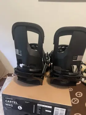 10539104004l Burton Cartel Mns Snowboard Bindings Black Matte Size L Re Flex Baseplate