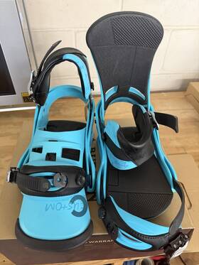 Burton 10542104403m Custom Mns 2018 Snowboard Bindings Blue Medium Adjustable Toe Ramp