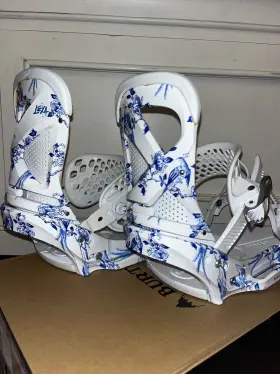 10545106991l Burton Lexa Est Womens Snowboard Bindings Delft Blue Large