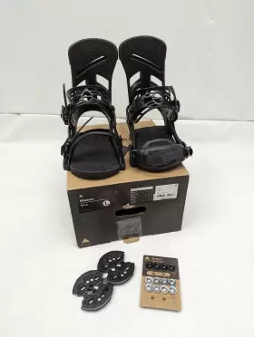 10546107001 Burton Mens Mission Snowboard Bindings Black Large