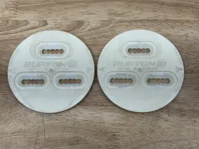 12045 Burton Est Disc Plate Snowboard Bindings 3d White