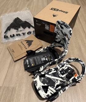 Burton 1728316 Ezrg00 Step On Men S Snowboard Bindings Size L Channel Mount White/black