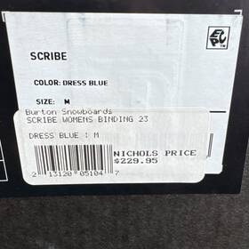 Burton 213120051047 Scribe Medium Snowboard Bindings Dress Blue. New