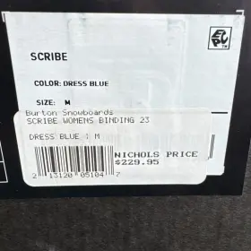 Burton 213120051047 Scribe Medium Snowboard Bindings Dress Blue. New