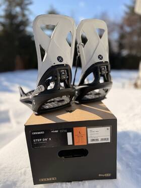 Burton 222841011100 Step On X Mens Snowboard Bindings White/black Size L