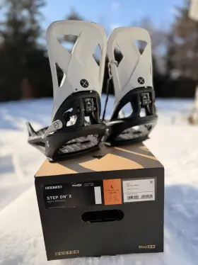 Burton 222841011100 Step On X Mens Snowboard Bindings White/black Size L