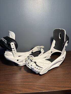 Burton 3211207-wht-l 5th Element Stealth 3 Snowboard Bindings Large White New Hardware Pack