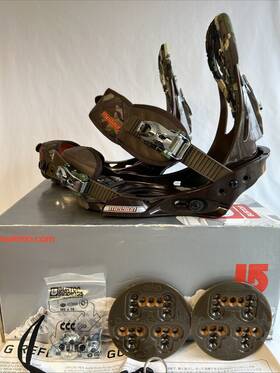 Burton 885214797188 2007 Snowboard Bindings Mission Mens Us 3-8 Small Brown / Camo