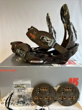 Burton 885214797188 2007 Snowboard Bindings Mission Mens Us 3-8 Small Brown / Camo