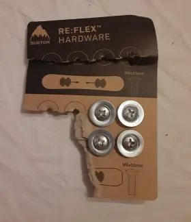 Burton 889049009577 Re Flex Replacement Hardware 4 Screws And Washers Only Incomplete