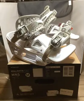 Burton 889049869102 Malavita Est Snowboard Bindings White Rabbit M Rare To Find 2018 Inch New