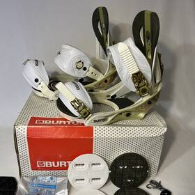Burton B50883014 2005 Snowboard Bindings Cartel Mens Us 8-10 Medium White Vintage