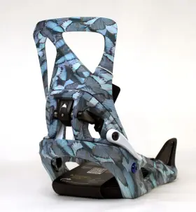 N172841-402l Burton Step On Reflex Snowboard Bindings Womens Large 9-11 Blue Butterflies