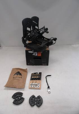 Burton P231214b Mens Mission Re Flex Snowboard Bindings Size Large Black
