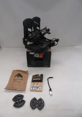 P231214b Burton Mens Mission Re Flex Snowboard Bindings Size Large Black