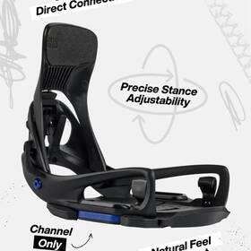 Burton R11900501-a Step On Cartel X Est Snowboard Bindings Black Mens Large Channel