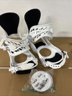 Chamonix 715834708441 Haute Snowboard Bindings White Large #x6